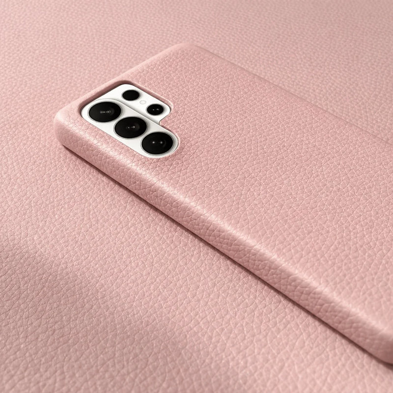galaxy s26 ultra pebble leather case Pink color 1