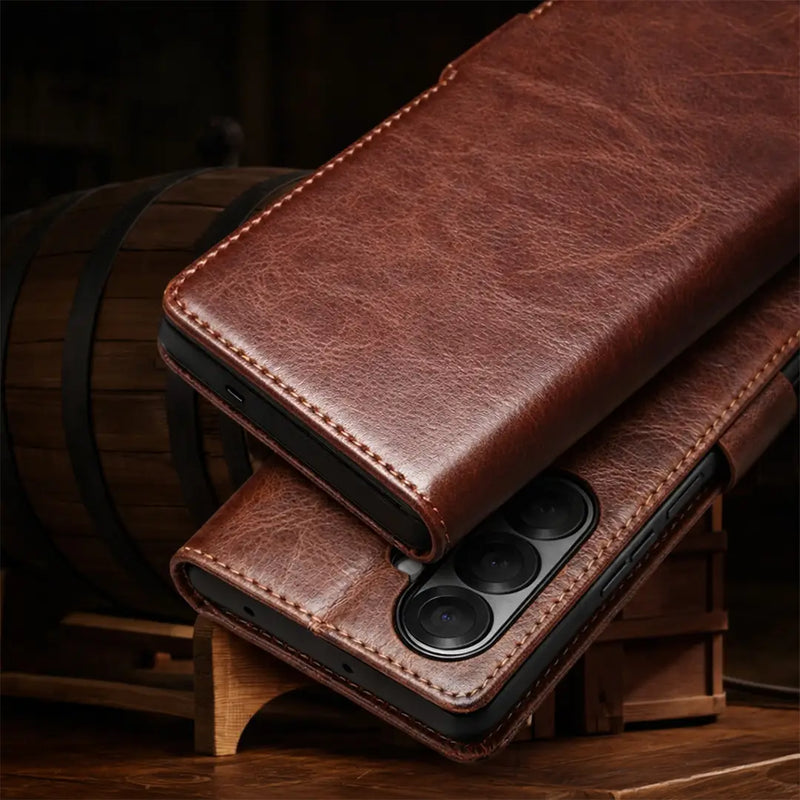 Samsung Galaxy S26 Genuine Leather Wallet Case shockproof