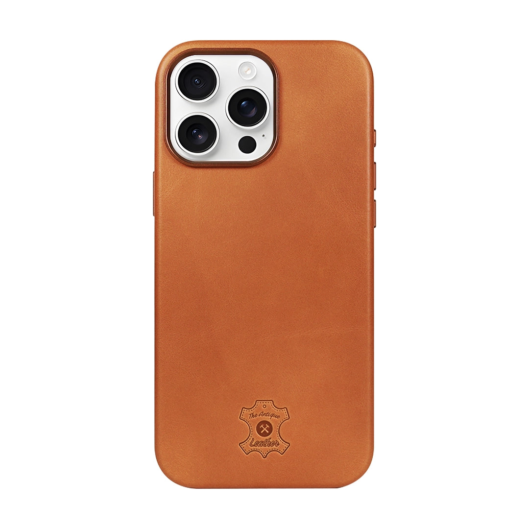 brown iPhone 16 Pro leather case main