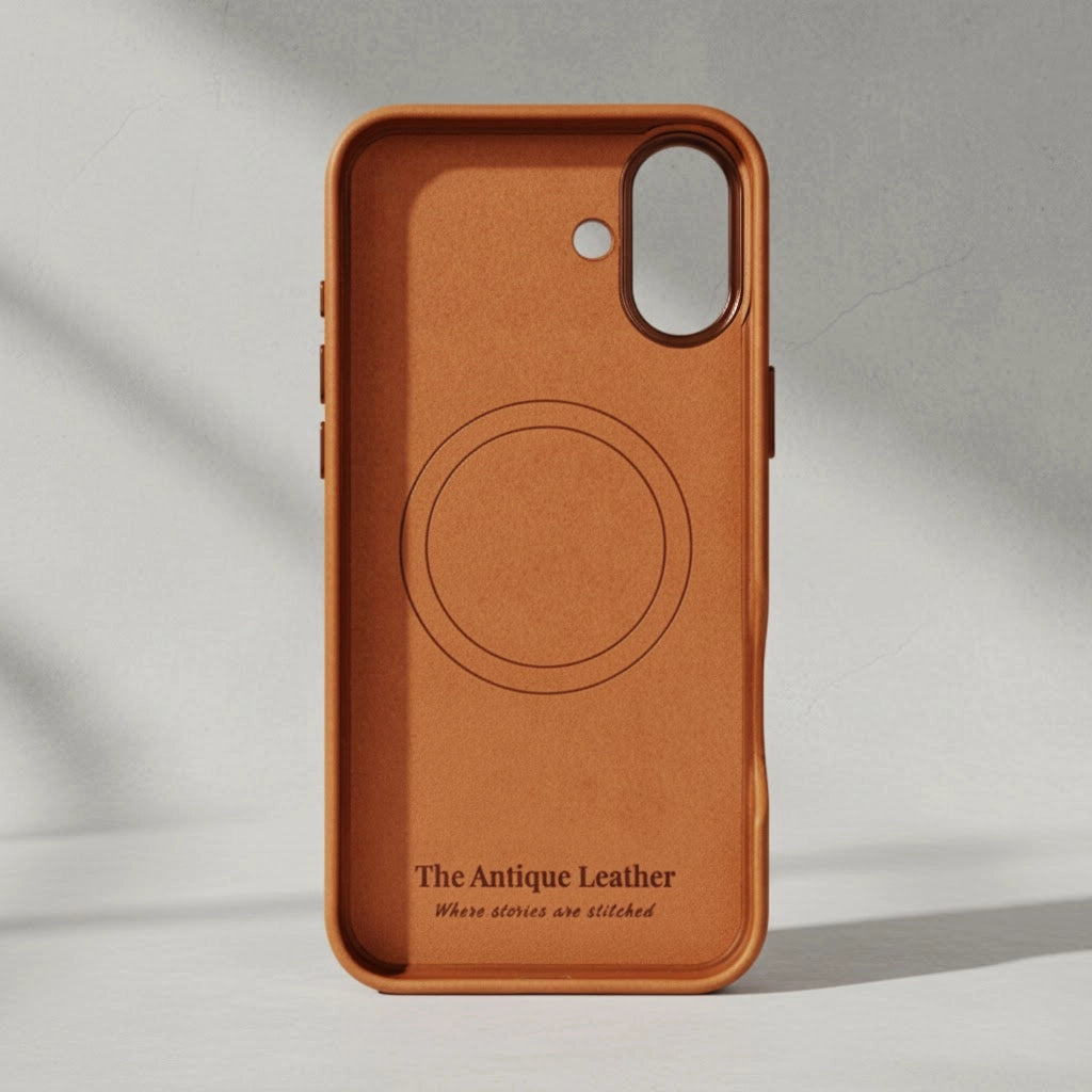 iPhone 16 plus leather case inside