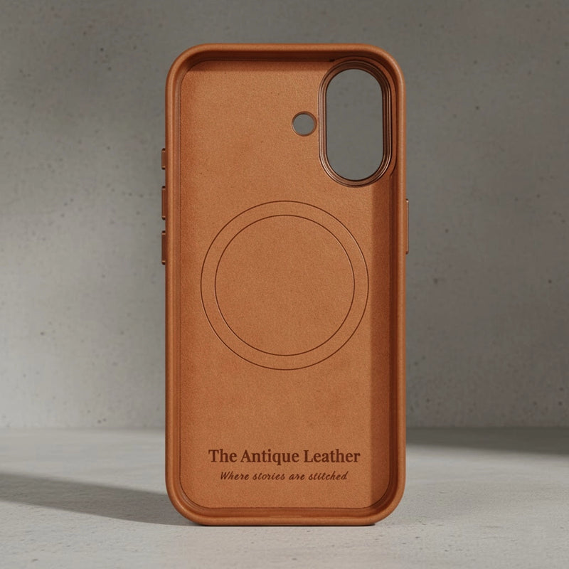 iphone 16 leather Case inside