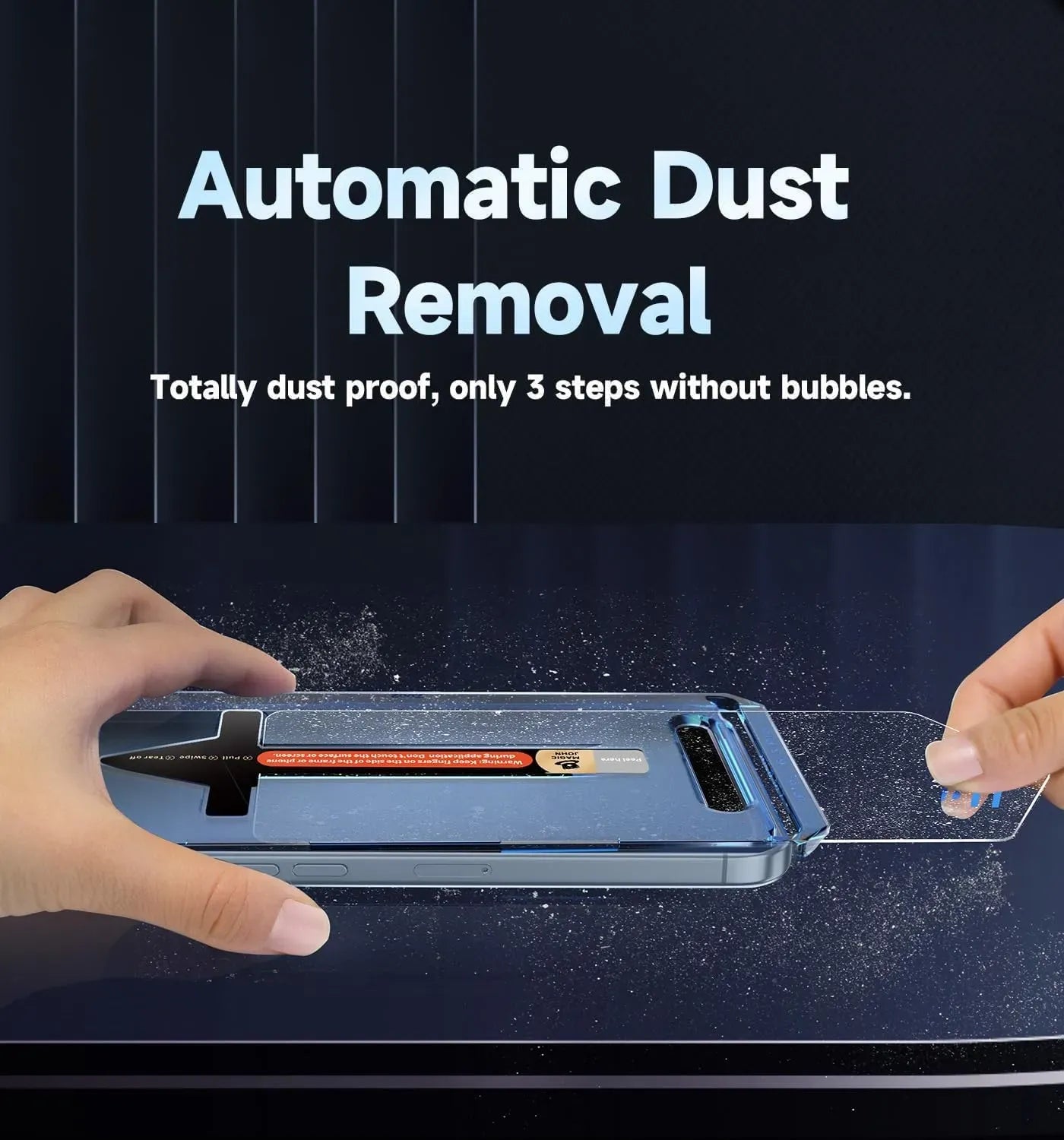 Auto Aligned Screen Protector For iPhone Dust Removal