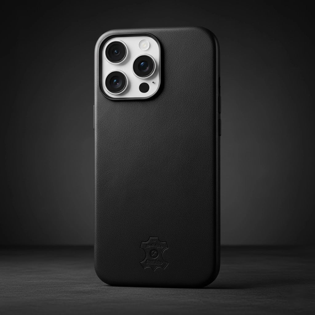 iPhone 16 pro max Leather Case black color