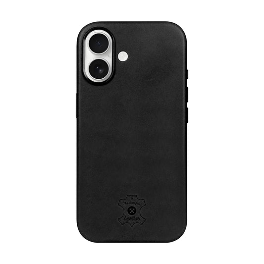 iPhone 16 leather Case black color TAL