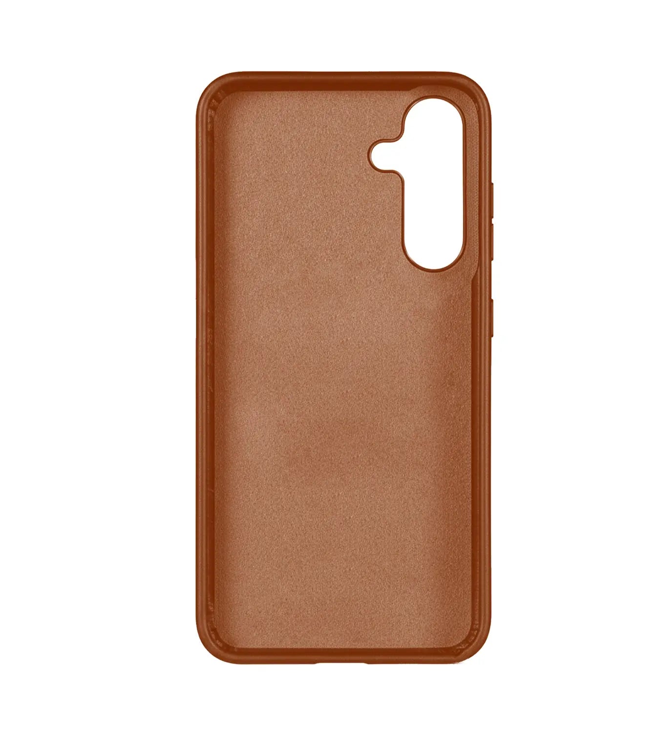 Samsung Galaxy S26 Full-Grain Oil Wax Full Wrapped Leather Case (Brown) + MagSafe fabric laing