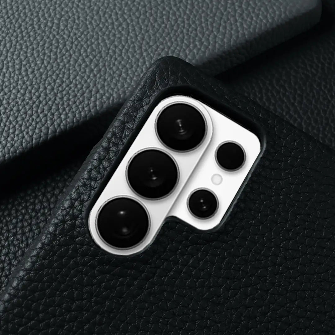 galaxy s26 ultra pebble leather case black color 2