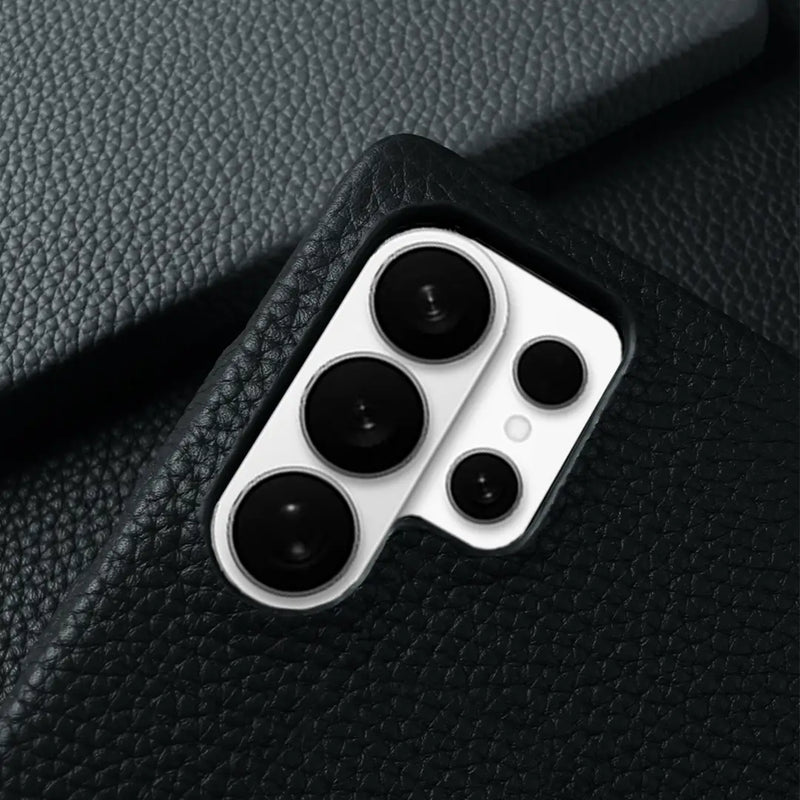 galaxy s26 ultra pebble leather case black color 2