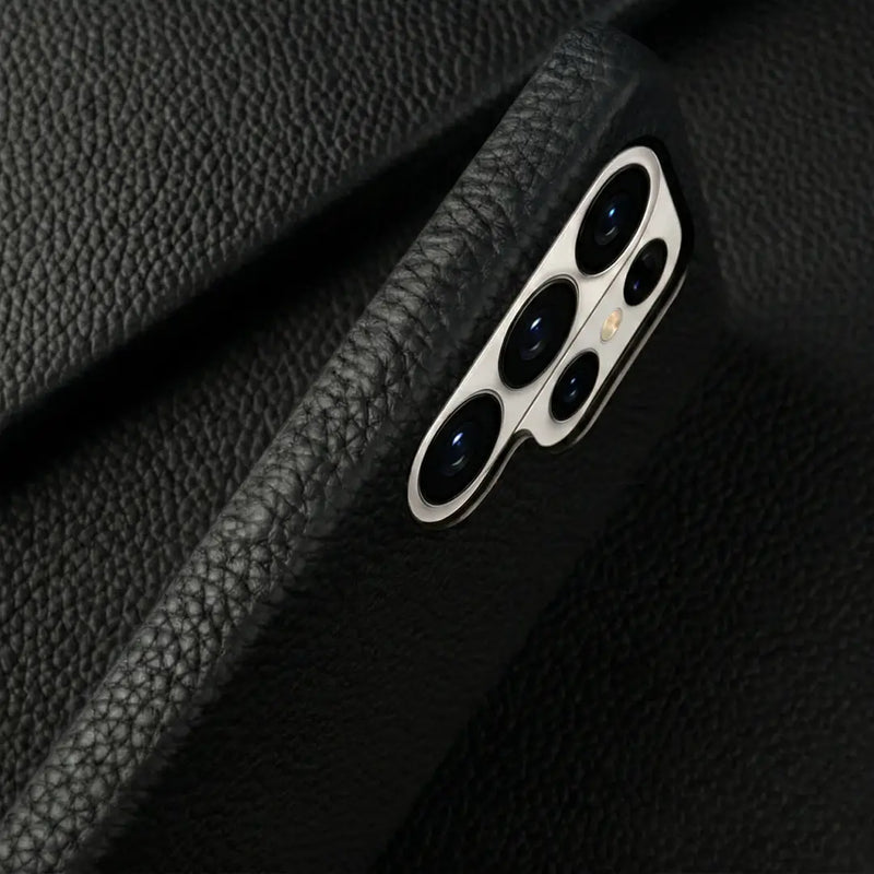 galaxy s26 ultra pebble leather case black color 5