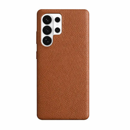 Samsung Galaxy S26 Ultra Full-Grain Premium Genuine Leather Case (Brown) + MagSafe