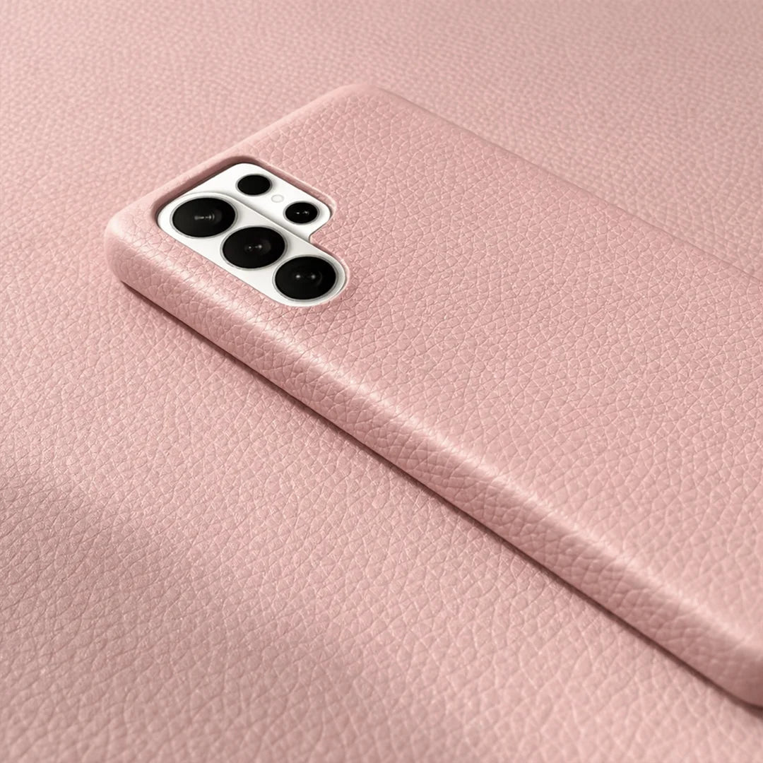 galaxy s26 ultra pebble leather case Pink color 1