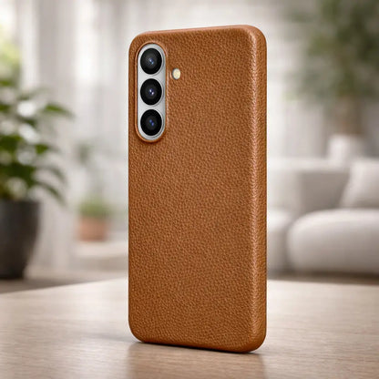 Samsung Galaxy S26 Full-Grain Premium Genuine Leather Case (Brown) + MagSafe outdoor look