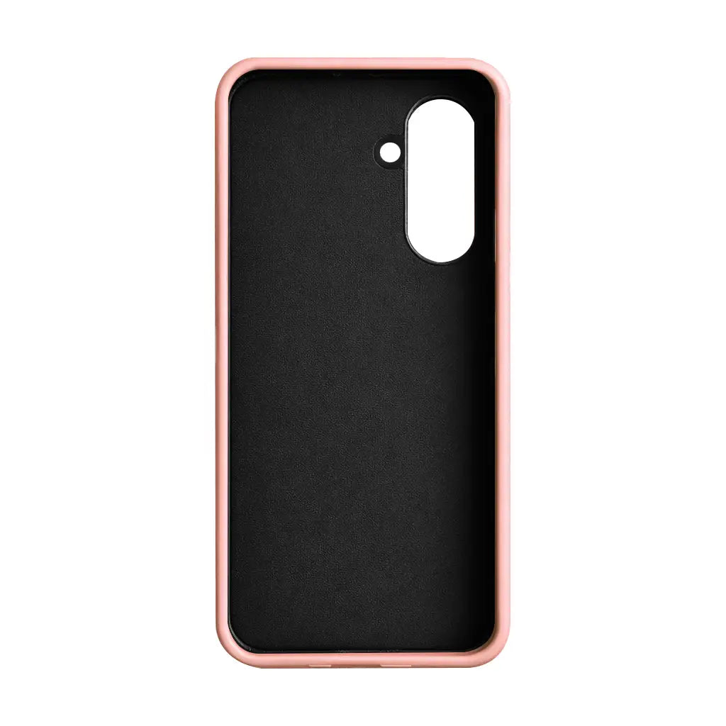 Samsung Galaxy S26 Full-Grain Premium Genuine Leather Case (Pink) + MagSafe fabric laing