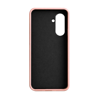 Samsung Galaxy S26 Full-Grain Premium Genuine Leather Case (Pink) + MagSafe fabric laing