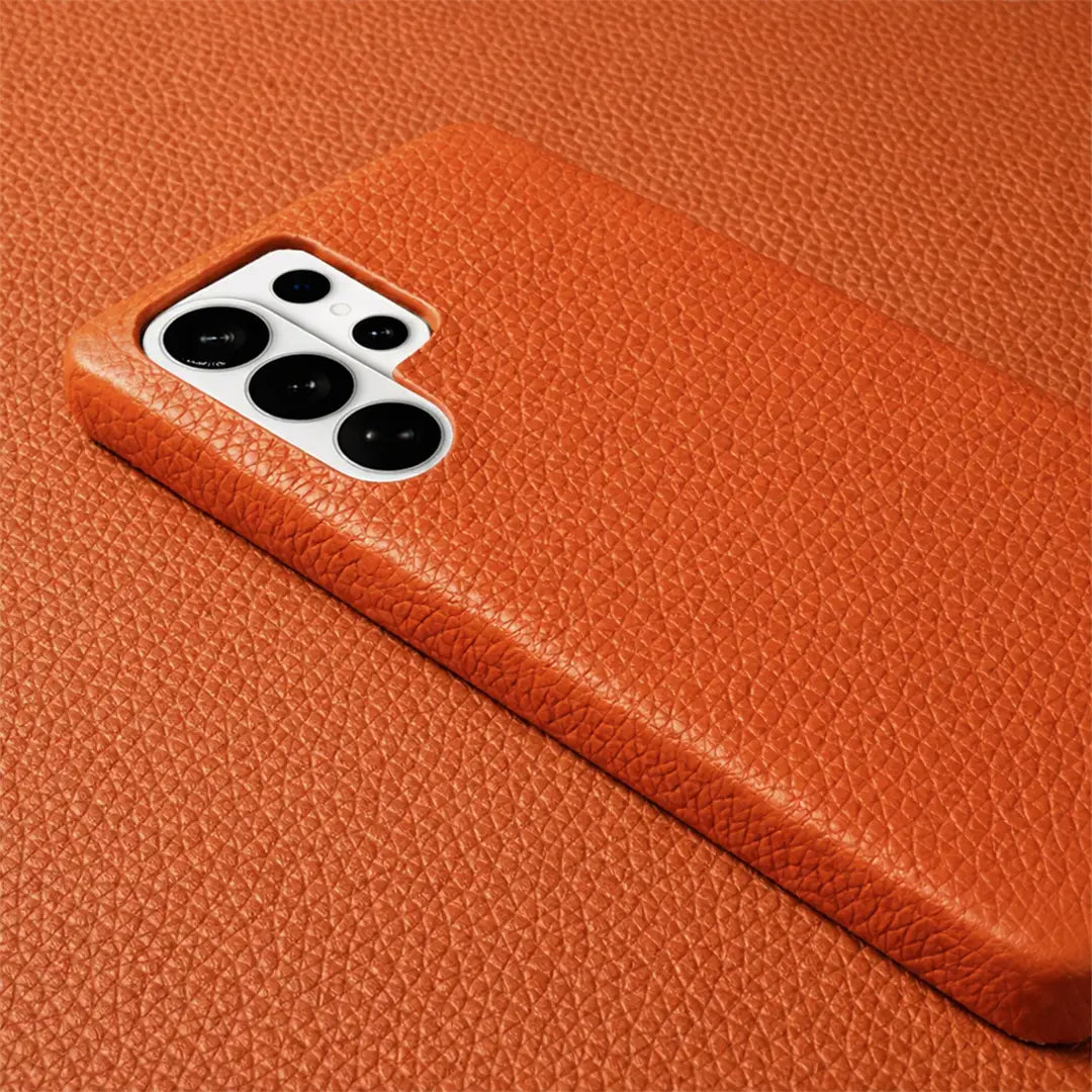 Galaxy S26 ultra pebble leather case red color camera protection