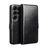 Samsung Galaxy S26 Ultra Business Style Genuine Leather Wallet Case (Black)