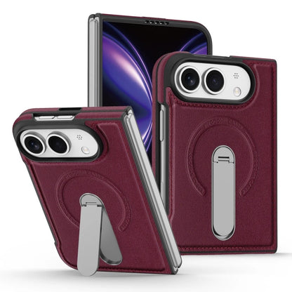 iPhone Duo | Leather Magnetic Stand Case - Brown