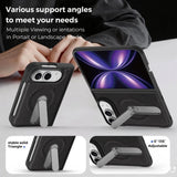 iPhone Duo | Leather Magnetic Stand Case - Black