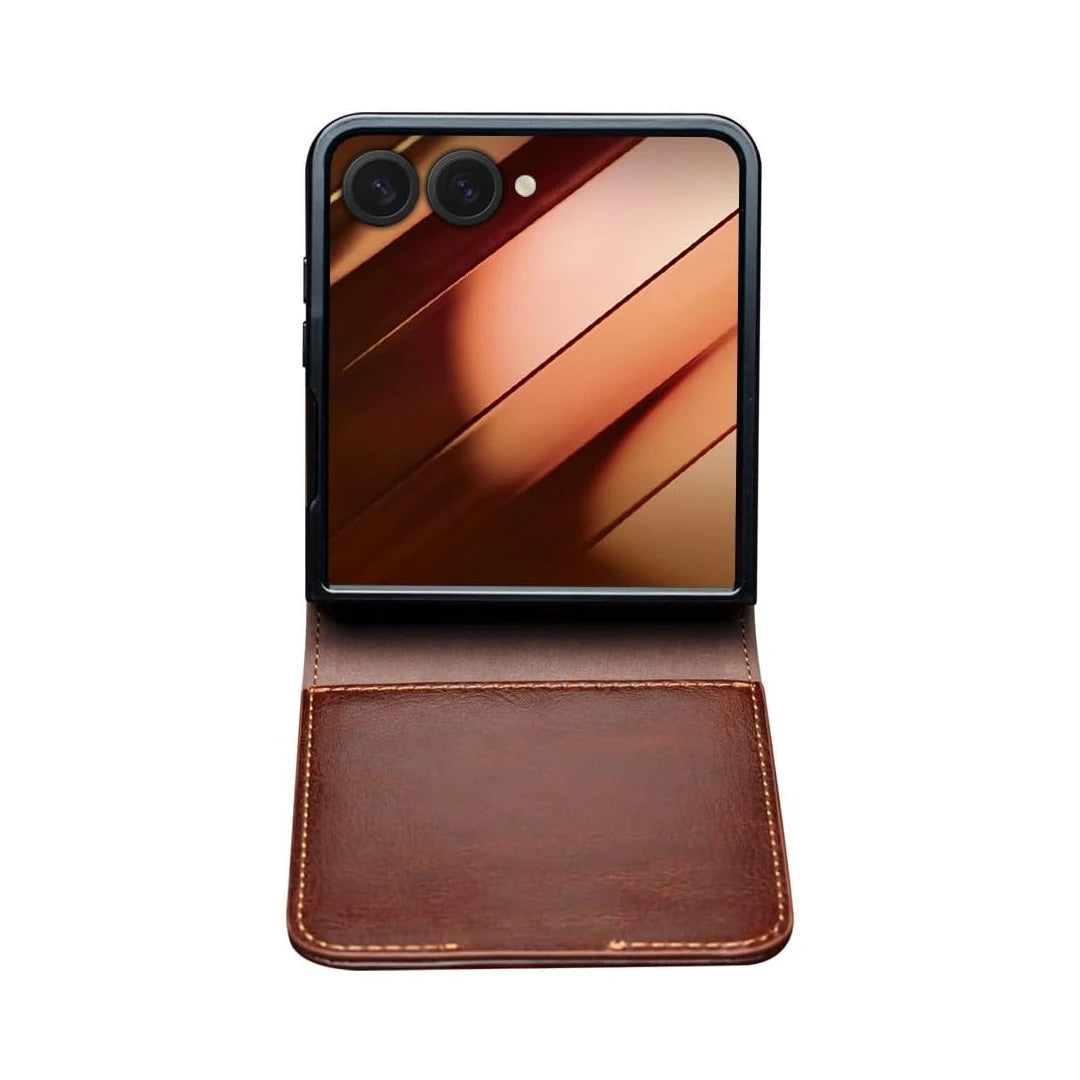 Galaxy Z Flip8 | Business Card Slot Cover -Brown