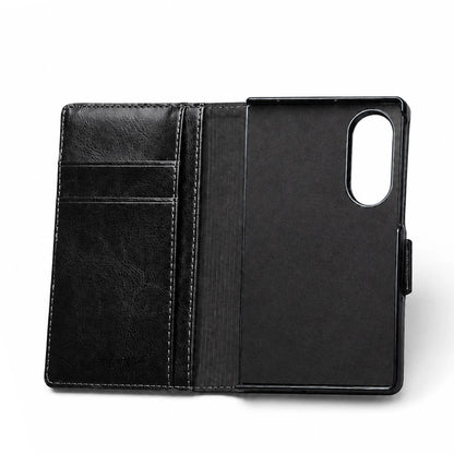 Galaxy Z Fold8 | Genuine Leather Wallet Case - Black