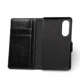 Galaxy Z Fold8 | Genuine Leather Wallet Case - Black