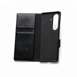 Galaxy Z Fold8 Ultra | Genuine Leather Wallet Case - Black