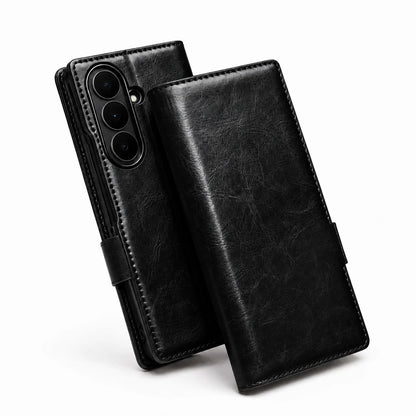 Galaxy Z Fold8 Ultra | Genuine Leather Wallet Case - Black