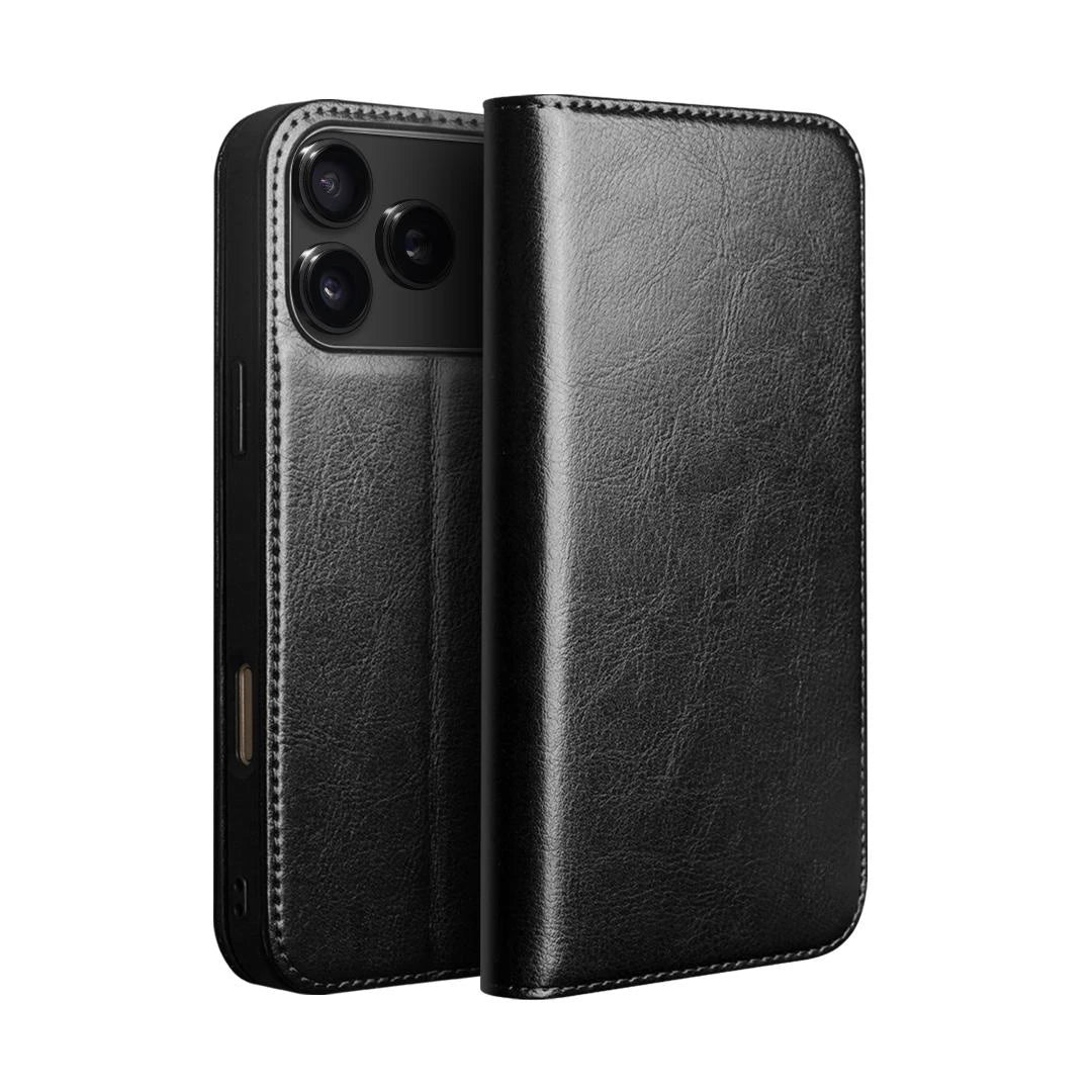 iPhone 17 Pro Max | Genuine Leather Wallet Case