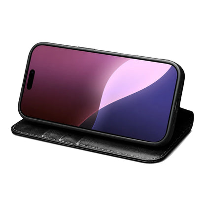 iPhone 17 Pro Max | Genuine Leather Wallet Case