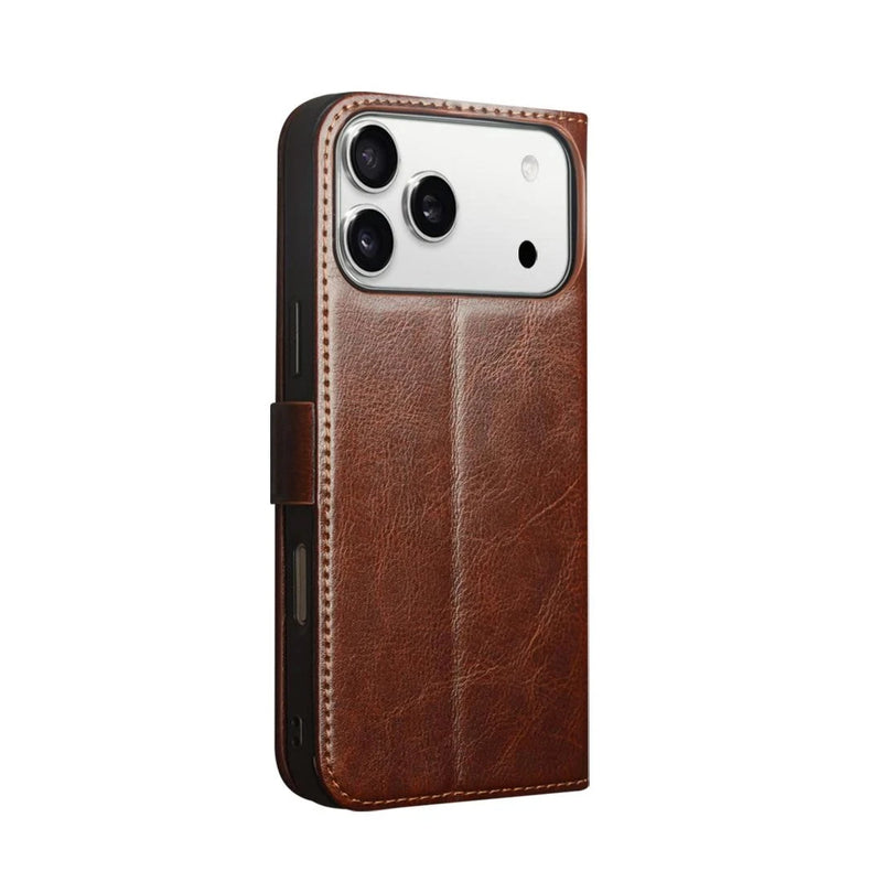 iPhone 18 Pro Max | Genuine Leather Wallet Case